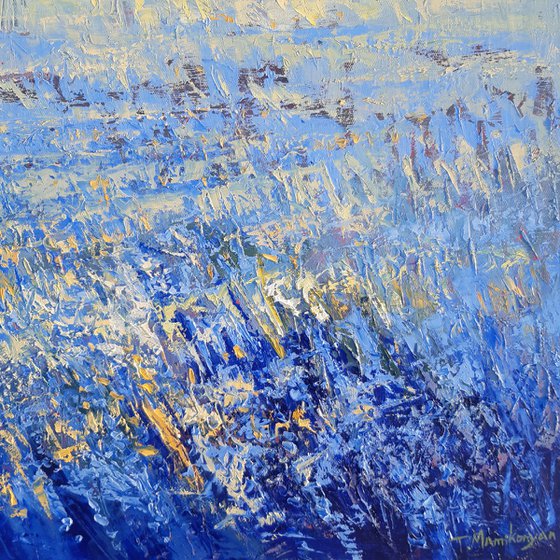 Blue Field II 90x90cm