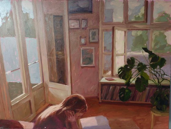 "Summer" Warm summer day time at home