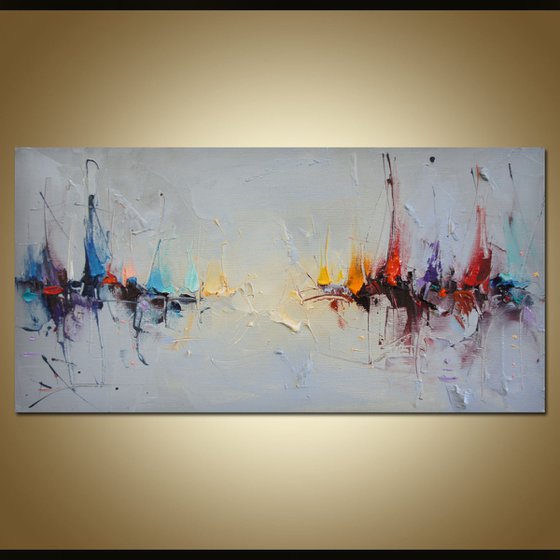 Abstract Sea , Abstract Oil Painting on Canvas