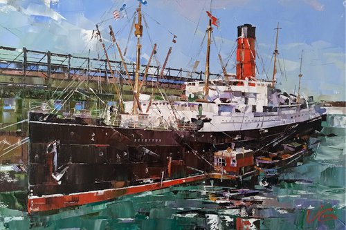 Ocean Liner "RMS CARPATHIA" Series "Ocean Liners & Fine Art" part #2 by Volodymyr Glukhomanyuk