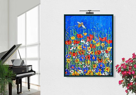 BEE´S  VIEW,   XL,   framed