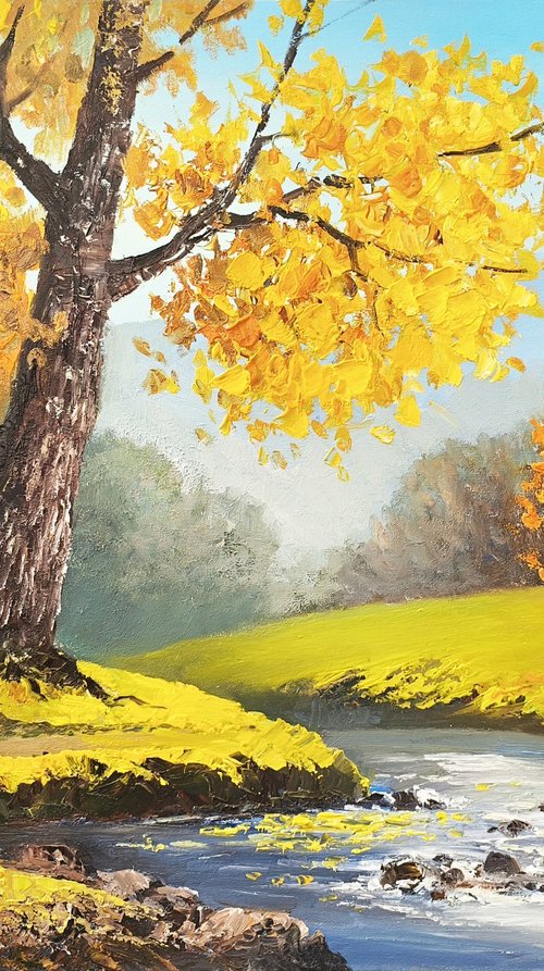 Golden Tree by the Stream by Hayk Miqayelyan