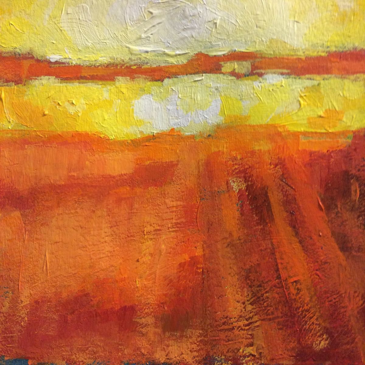 Acrylic Painting , Sunset I By Jimmy Leslie, 6 X 6, Artwork For Sale On Artfinder