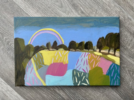 Landscape with rainbow 1.