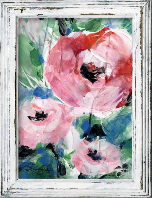 Shabby Chic Dream 12 - Framed Floral Painting by Kathy Morton Stanion by Kathy Morton Stanion