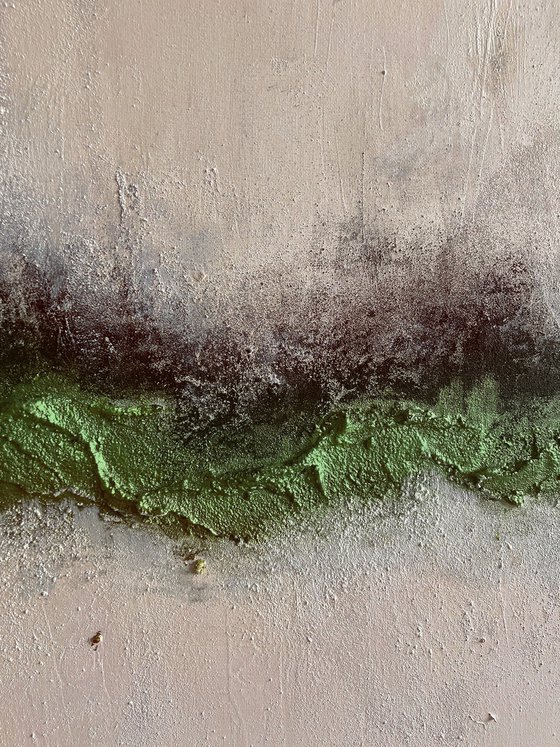 Abstract Evergreen Minimalism in Beige