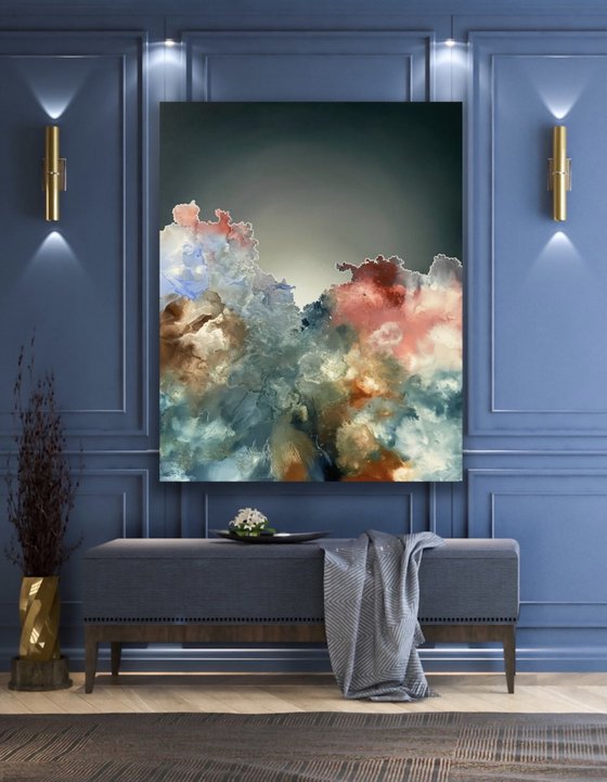 Atomic calm - Large oil on Canvas - 80cm x 100cm