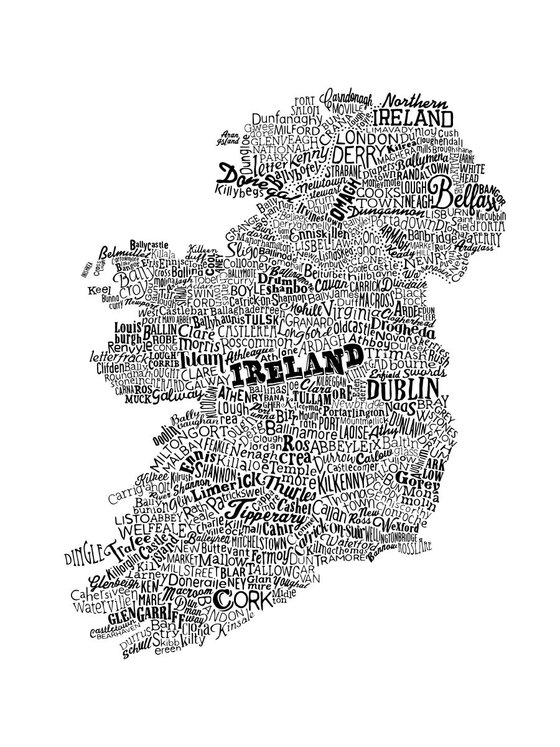 Ireland Type Map (White)