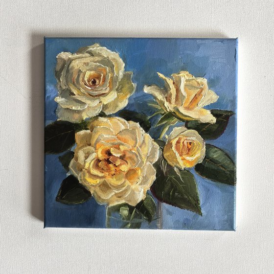 Yellow roses still life