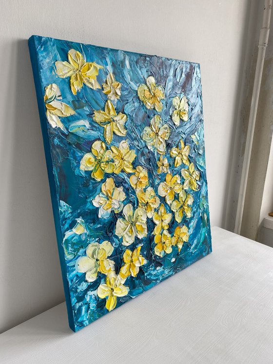 Impasto Frangipani Painting