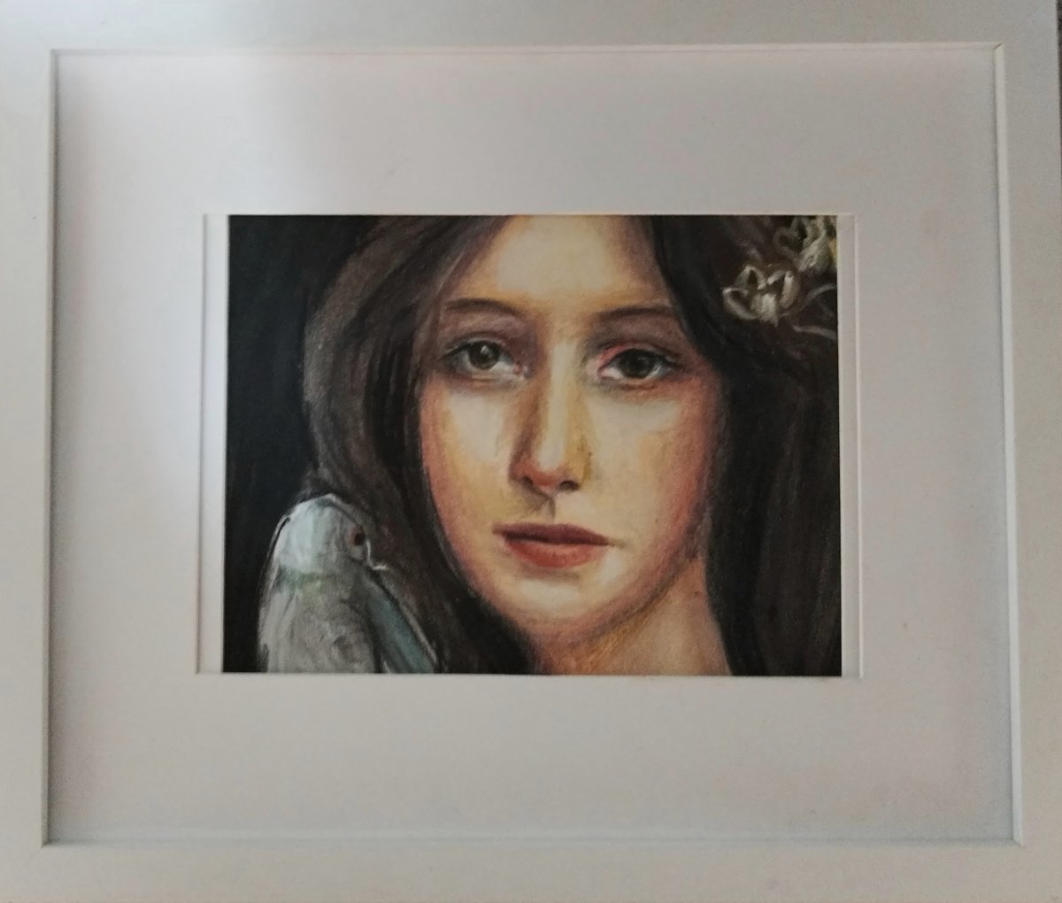 Portrait Pastel Drawing By Viktoria Deri, 12 X 10", Portrait, Original Artwork