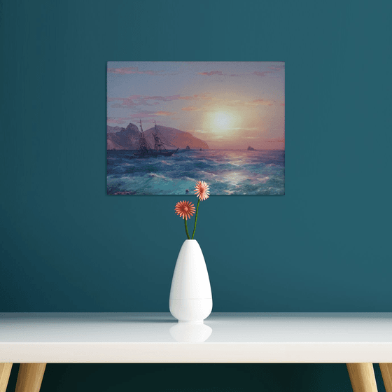 Inspired by Aivazovsky - Seascape(30x40cm, oil painting)