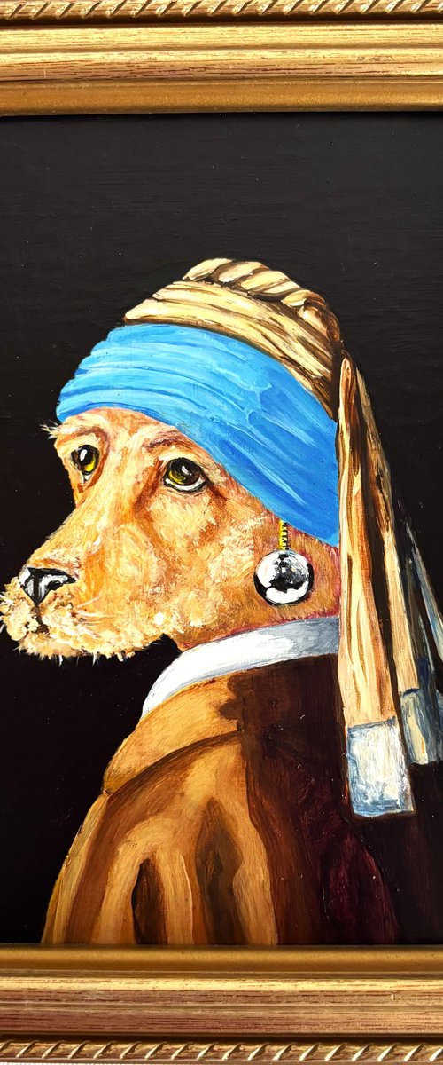 Dog with a pearl earring #26 by Lena Smirnova