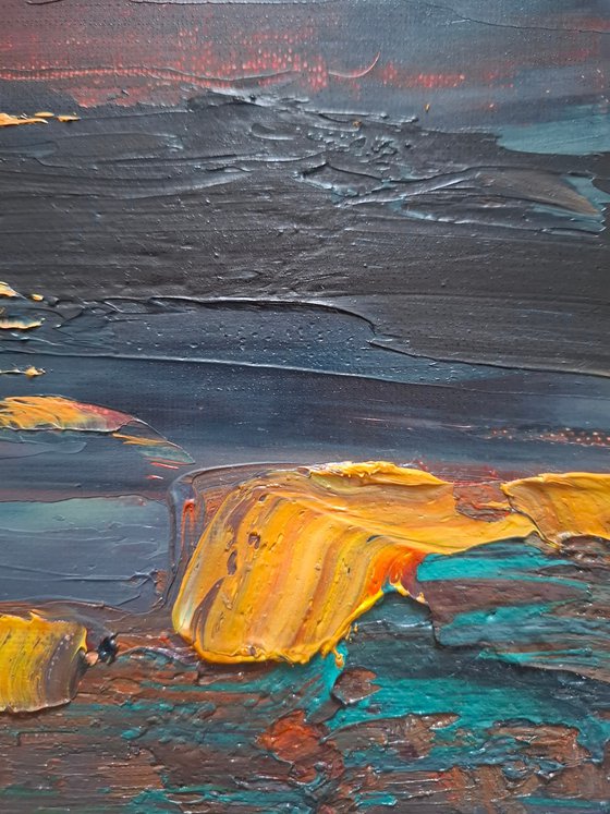 Oil painting Sunset
