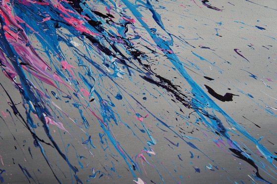 Pink Blues Gone Wild (Spirits Of Skies 096145) - 120 x 80 cm - XXL (48 x 32 inches)