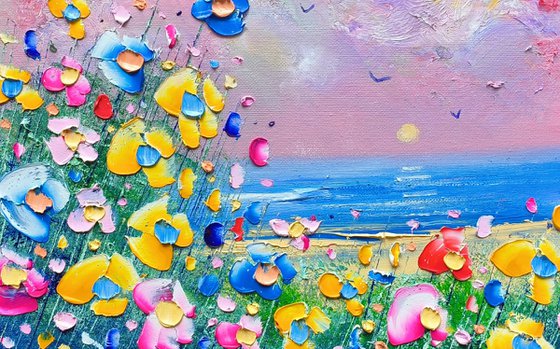 "Pastel Beach & Flowers in Love"