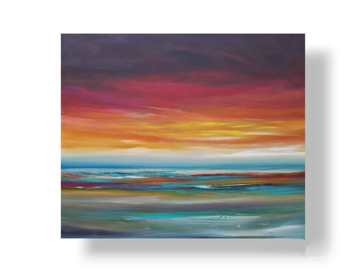 Morning Light - seascape, emotional, panoramic by Mel Graham