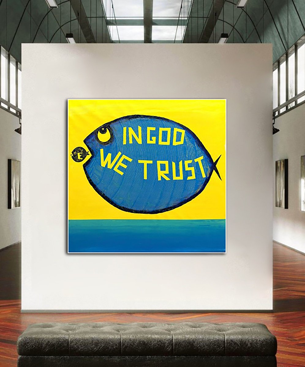  In God We Trust By Denys Kuvaiev, 39 X 39, Artwork For Sale On Artfinder