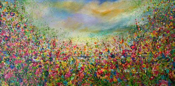 Abstract Colour Drenched Floral Meadow