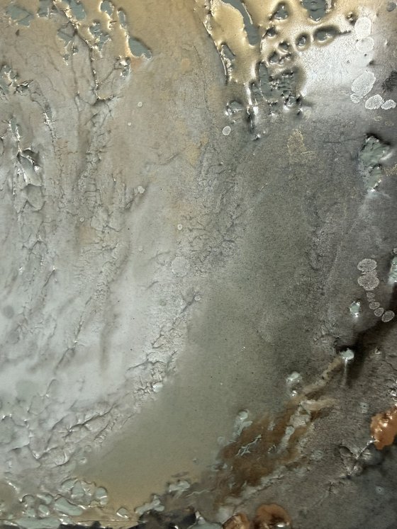 Gold And Green Abstract Painting – Gold Sage