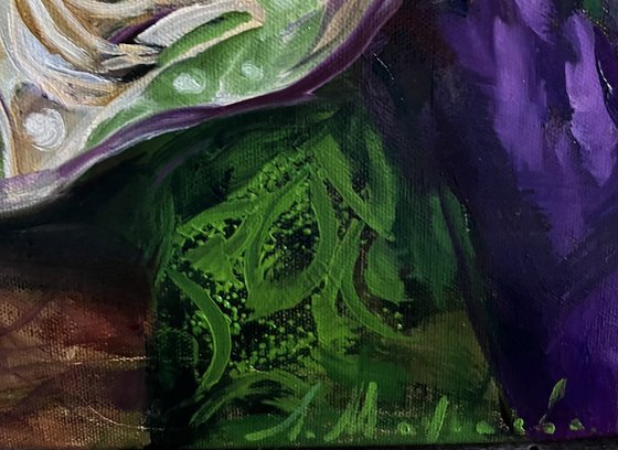 PURPLE-GIRL IN KIMONO