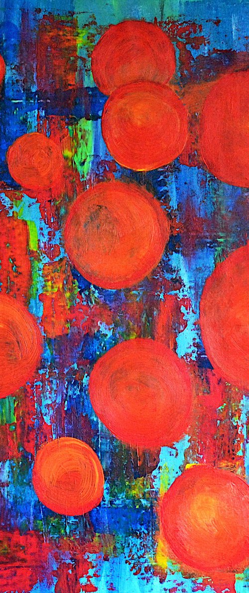 Abstract poppies by Isabelle Vobmann