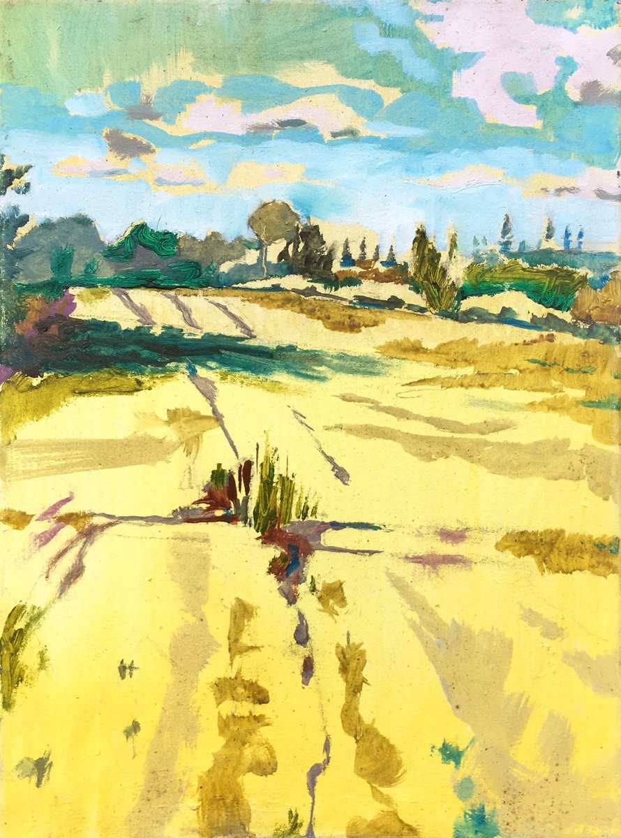 Impressionistic Landscape Oil Painting By Guy Pickford, 12 X 16, Little Rut, Original Artwork