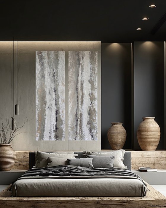 Diptych "Lithic Drift" (2 panel)