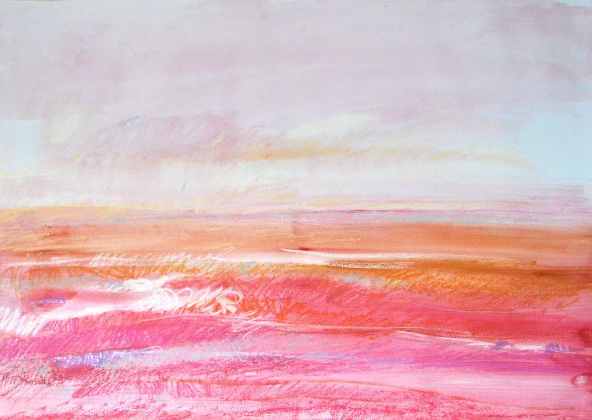 Organic Landscape Painting By Cristian Valentich, 28 X 20, Infinite 1, Original Artwork