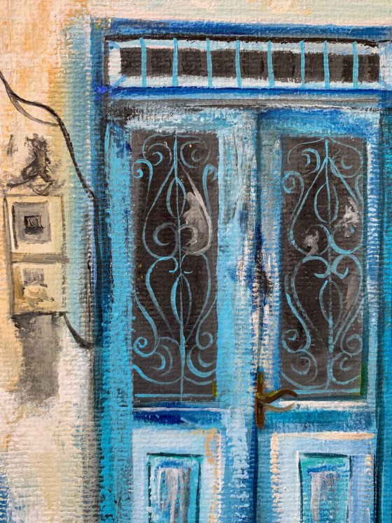 Old blue door