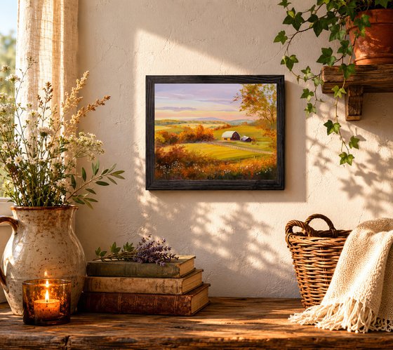 Warm tones rural landscape