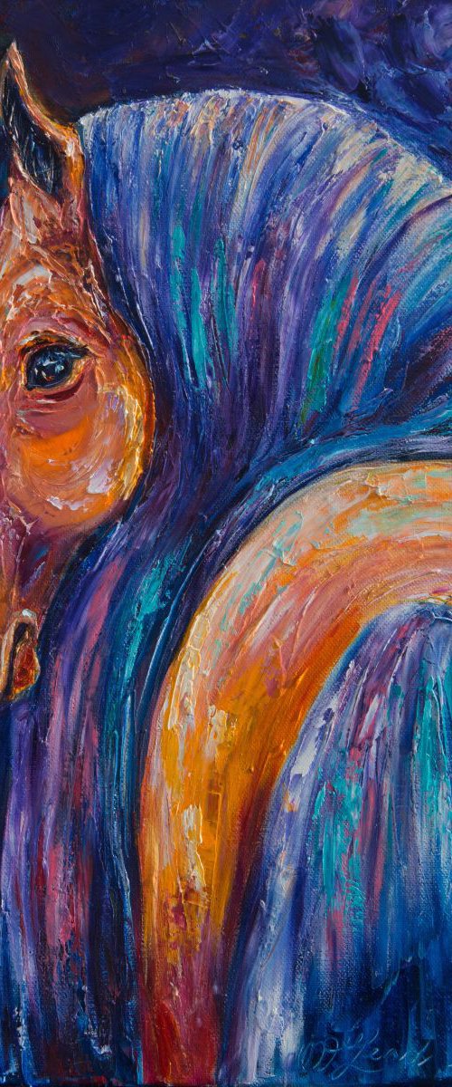 "Looking Back" (Palette Knife) by Lena Owens at OLena Art