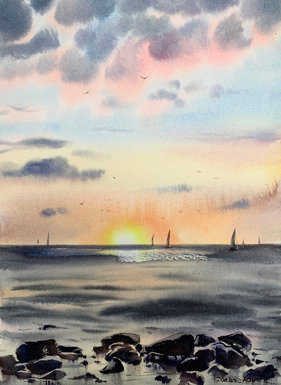 Yachts before sunset #3