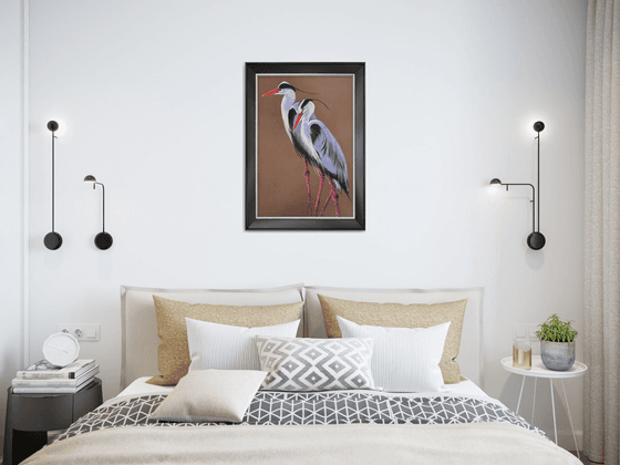 Heron Wader Ardea Hern Stroks