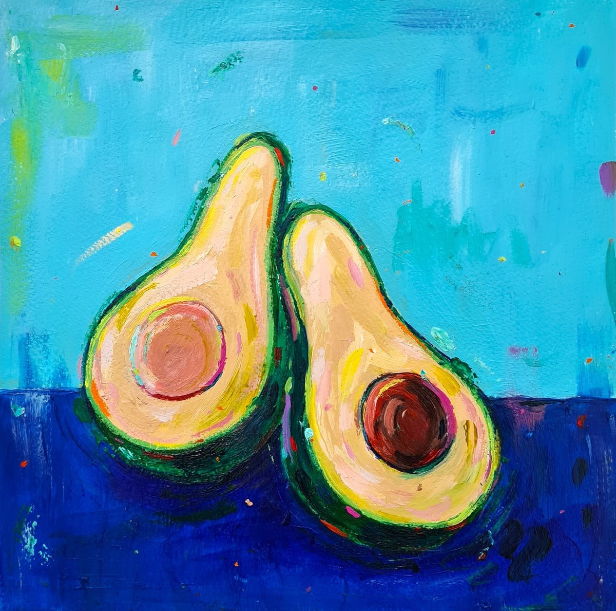  Avocado By Dawn Underwood, 10 X 10, Artwork For Sale On Artfinder
