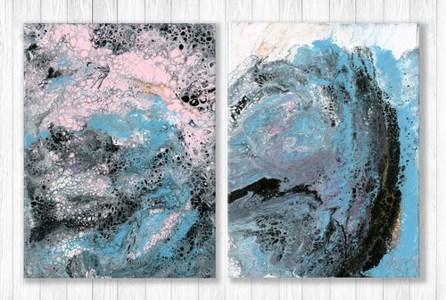 Natural Moments Collection 2 - 2 Abstract Paintings by Kathy Morton Stanion by Kathy Morton Stanion