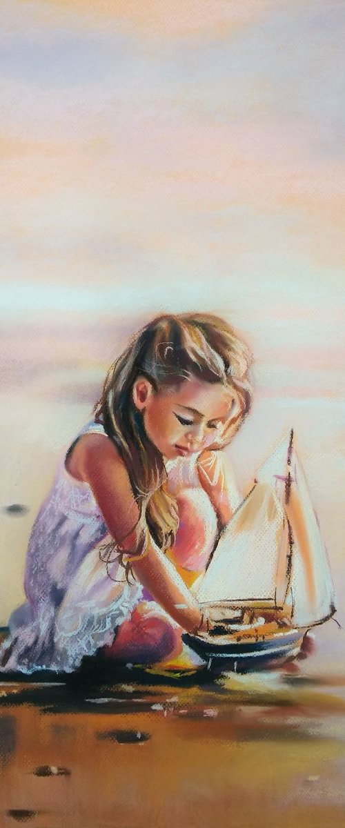 On the beach by Magdalena Palega