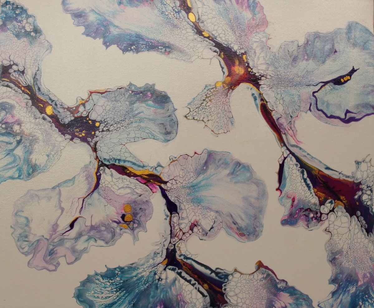 Abstract Acrylic Painting By Debbie Young, 24 X 20, Mystery, Original Artwork