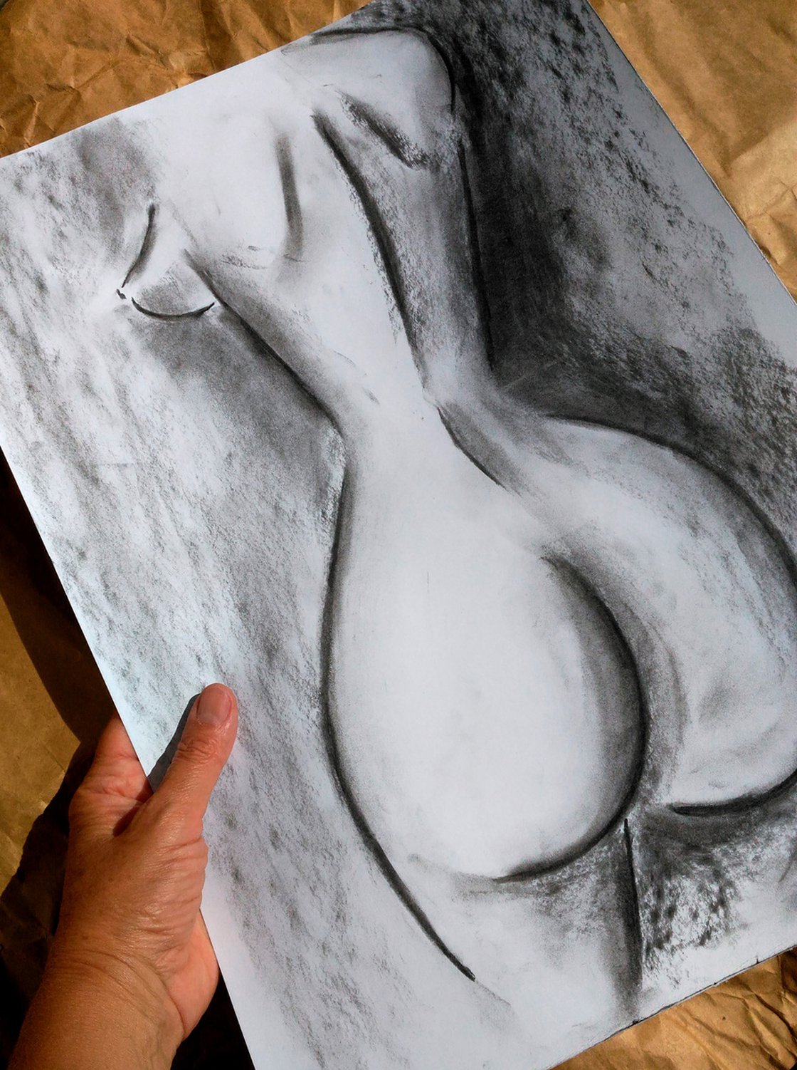 Female Nude Charcoal drawing by Halyna Kirichenko | Artfinder