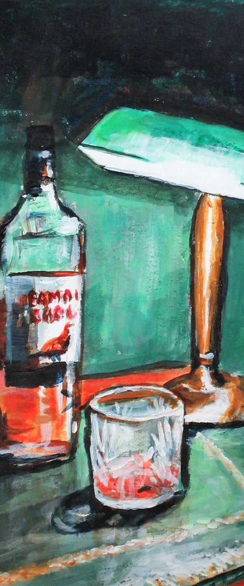 Work Desk Still Life with Whisky by Max Aitken