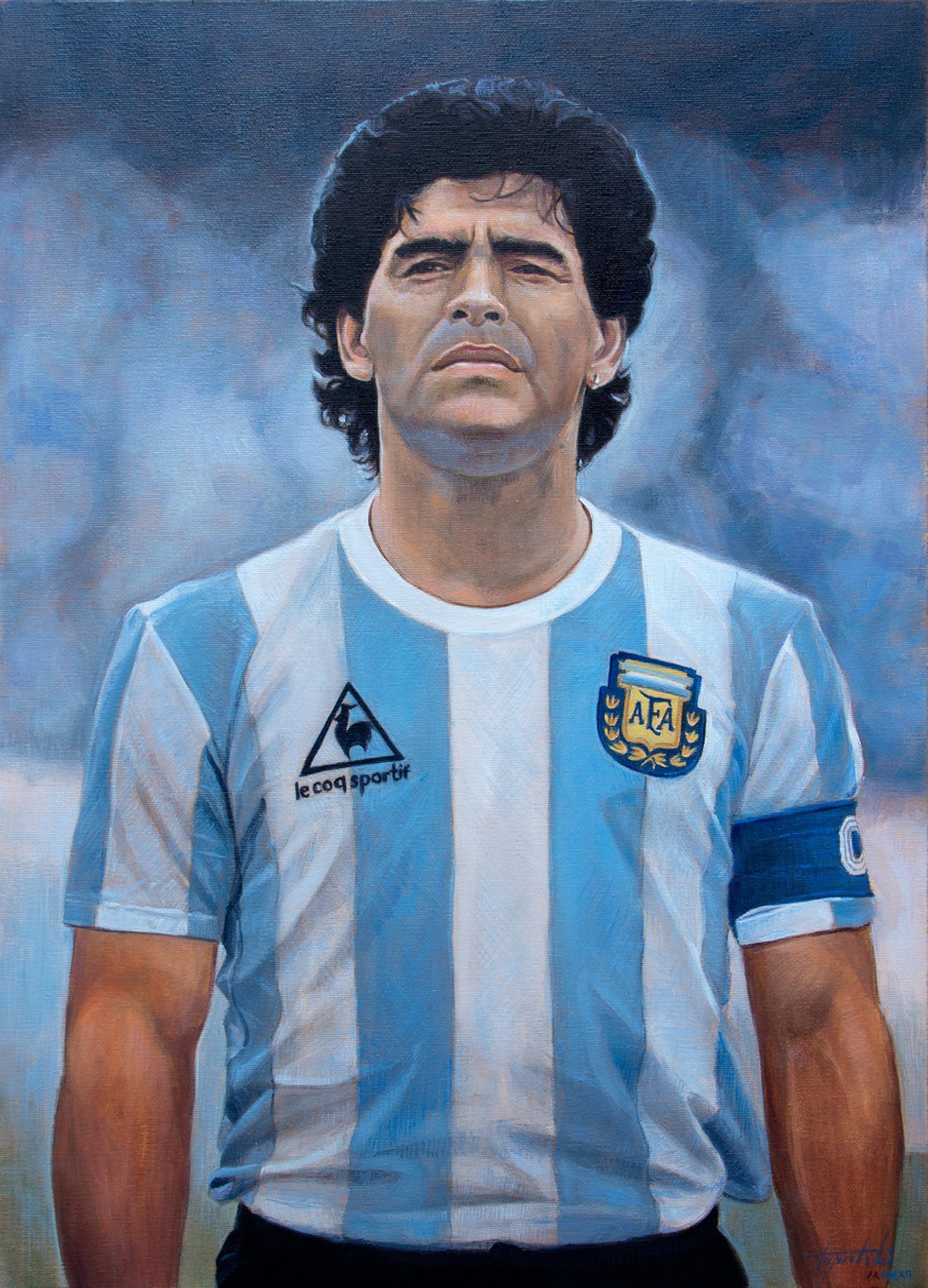 うどん様 2022 赤黒く Panini Mosaic Maradona Auto