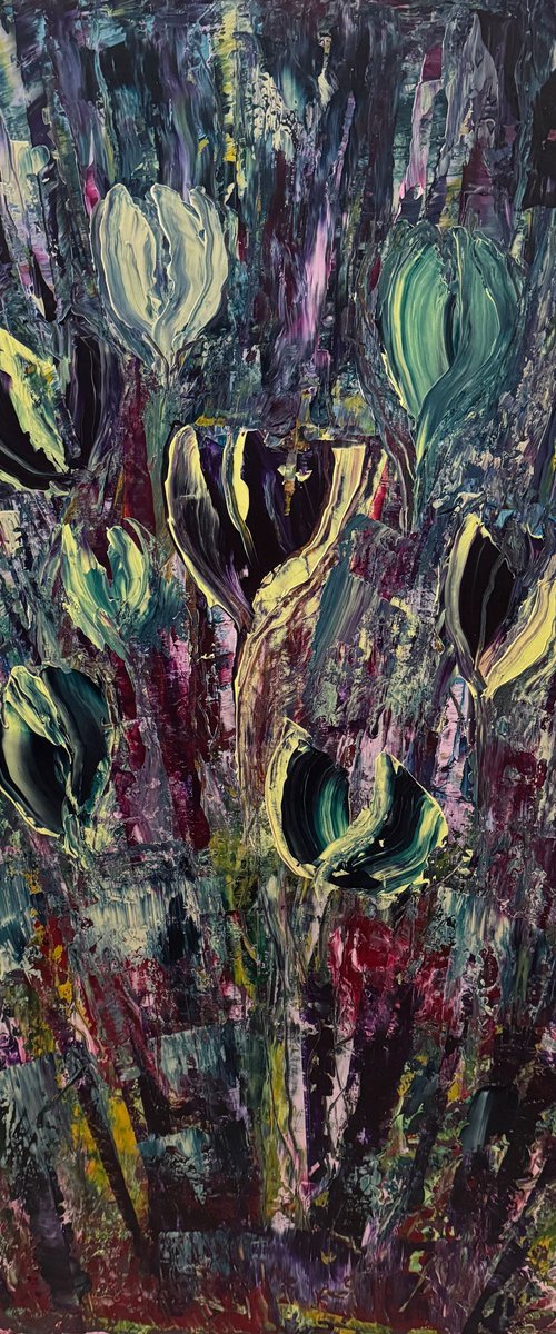 Midnight Tulips by Lera Bregman