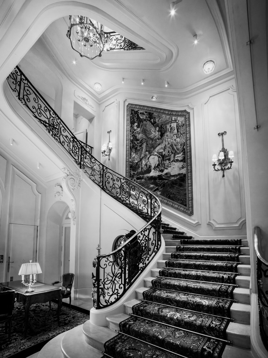 Photorealistic Photograph , The Ascent Of Elegance At The Ritz Paris By Harv Greenberg, 30 X 40, Artwork For Sale On Artfinder