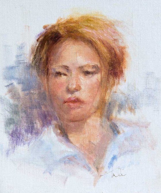 Kerida - impressionist portrait of a young woman