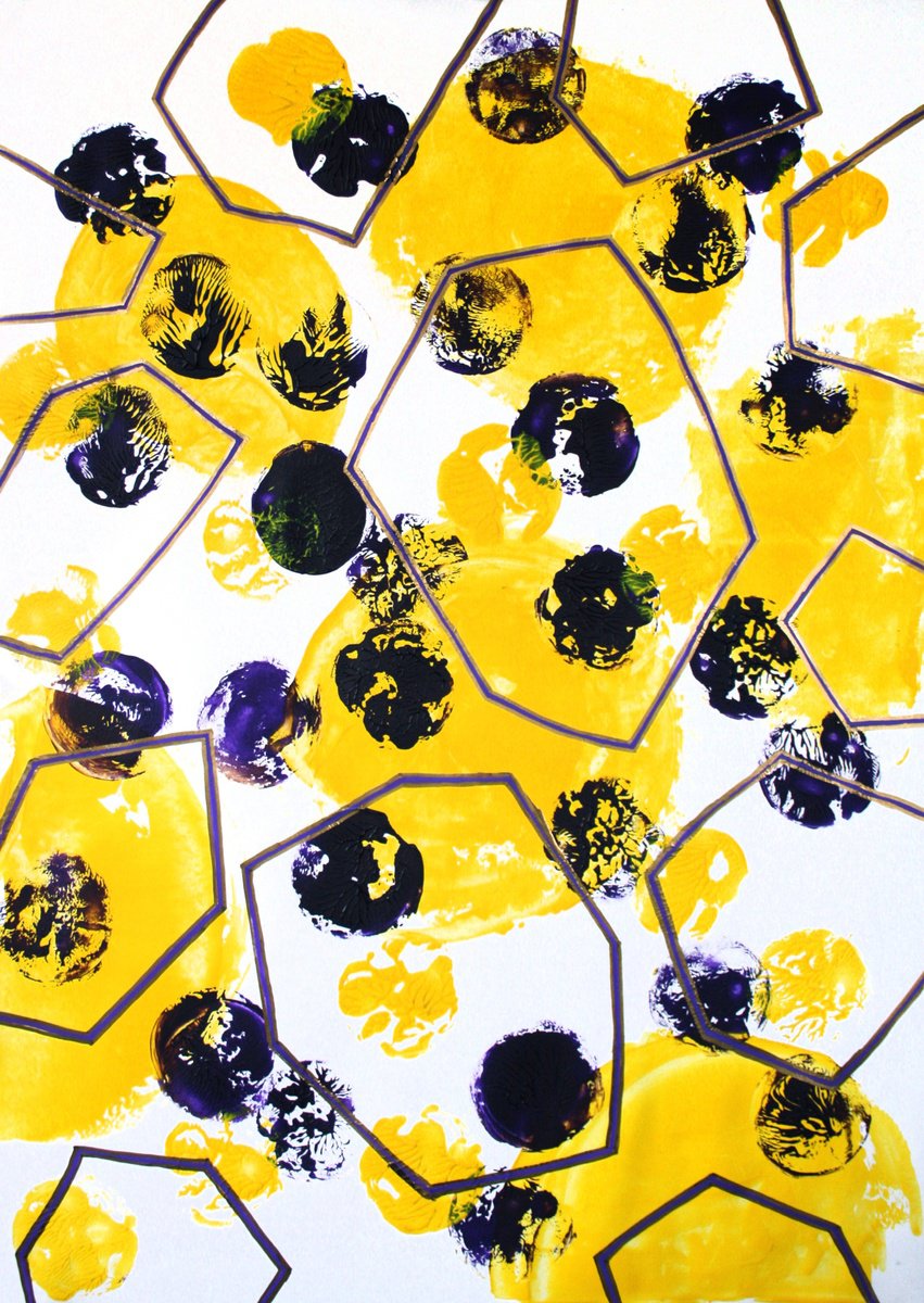 Abstract Acrylic Painting By Salana Art / Svetlana Samovarova, 24 X 34", Flowering Rhythm 10424, Original Artwork