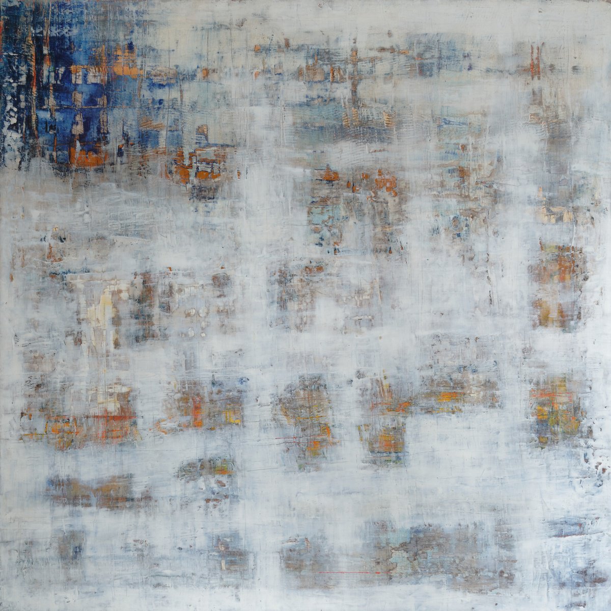 Abstract Oil Painting By Martin Sieverding, 47 X 47", Untitled, Original Artwork