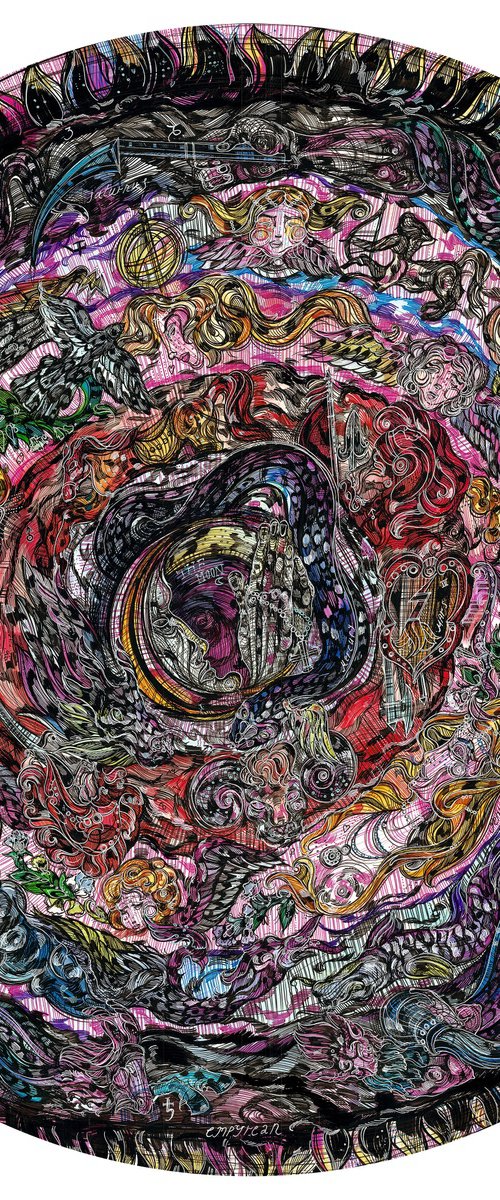 The Map of Heaven. Tondo by Maria Susarenko