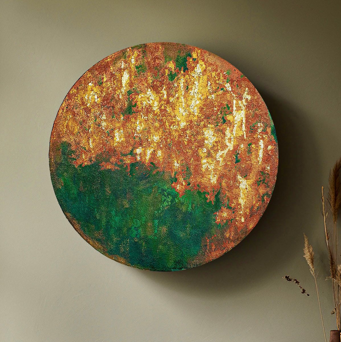 Expressive Abstract Acrylic Painting By Cristina Simeoni, 30 X 30, Inca, Original Artwork