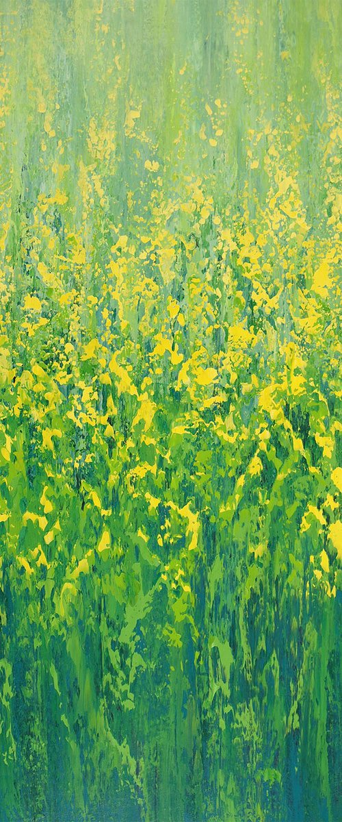 Cascading Green and Yellow by Suzanne Vaughan