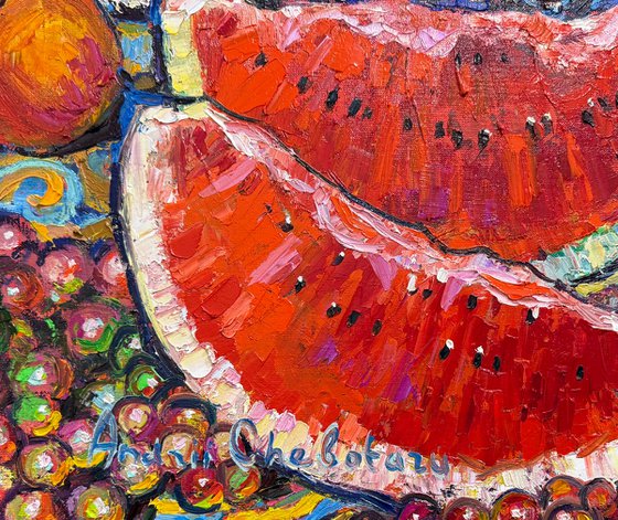 Sweet summer. Watermelon still life.